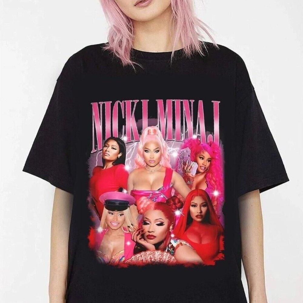 Nicki Minaj 90S T Shirt Retro Music Fan Graphic Tour  Gift Tee